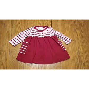 Hanna Andersson Red White Striped Organic‎ Cotton Baby Dress 3-6 Months